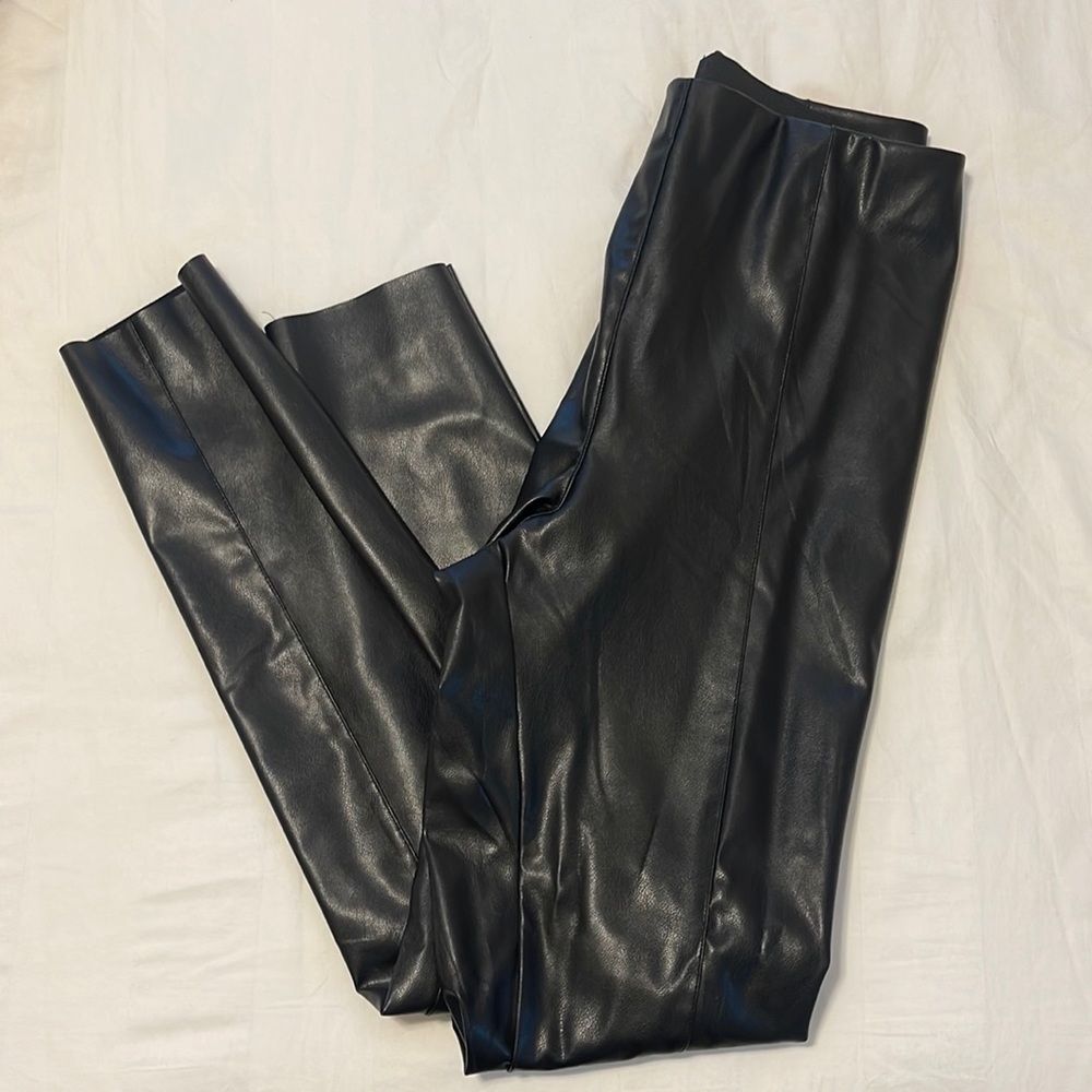 Black leather pant